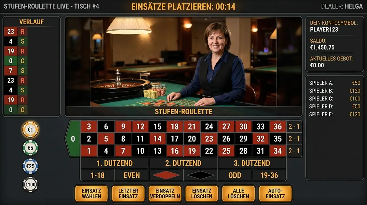 Live-Spiele — Auswahl bei Vulcan